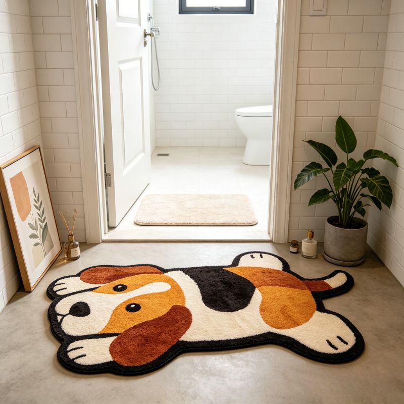 Kids Outdoor Flooring - VIKAMA Alfombra con Forma de Perro,