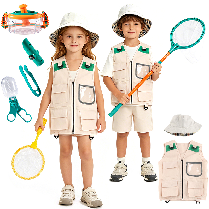 Kids Outdoor Adventure Kit - Kit de aventura Explorer, chaleco y