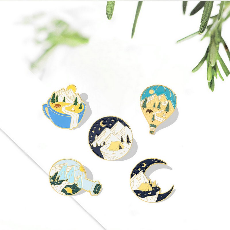 Kids Outdoor Adventure - Alfileres esmaltados de aventura para acampada,