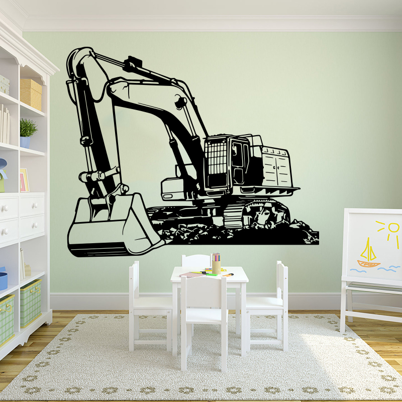 Kids Outdoor Excavator - Gran equipo pesado excavadora pegatina de