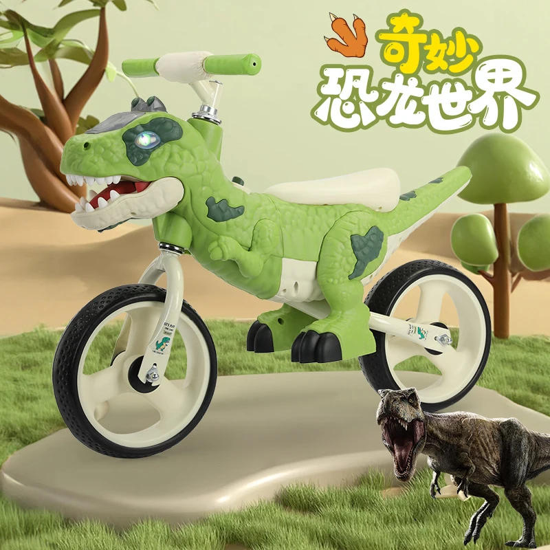Kids Outdoor Ride On - Bicicleta de equilibrio estilo dinosaurio sin
