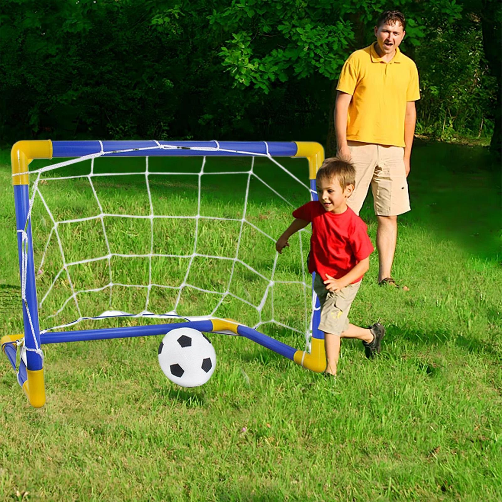 Kids Outdoor Playground - Red de fútbol para niños, portátil,