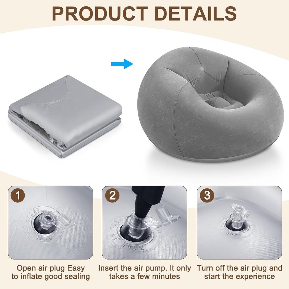 Sillones Inflables Tipo Puff,  - Kids Outdoor Loungers reseña y precio
