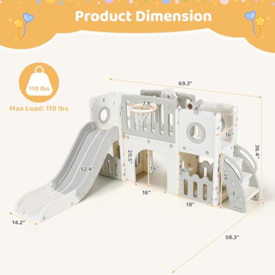 Set de Juego 9 en 1 para Niños - Kids Outdoor Playground reseña y precio