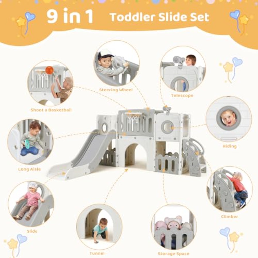 Set de Juego 9 en 1 para Niños - Kids Outdoor Playground reseña y precio