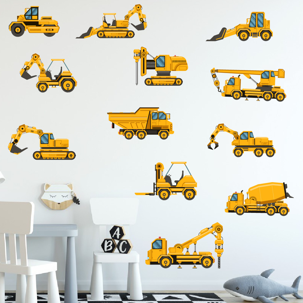 Pegatina de pared autoadhesiva - Kids Outdoor Excavator reseña y precio