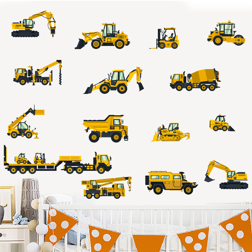 Pegatina de pared autoadhesiva - Kids Outdoor Excavator reseña y precio