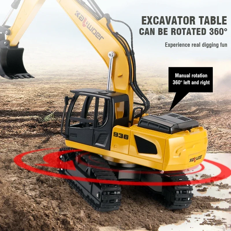 Huina Rc excavadora 1/24 9Ch c - Kids Outdoor Excavator reseña y precio