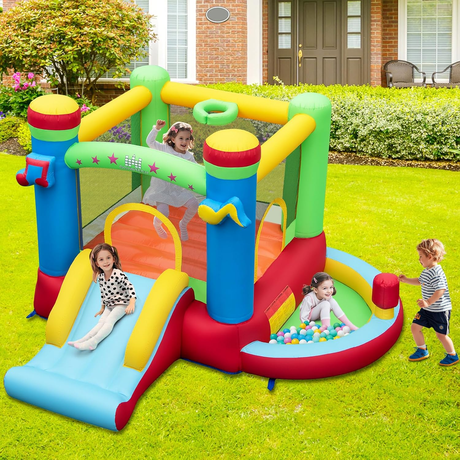 Casa Inflable con Piscina de P - Kids Outdoor Basketball Hoop reseña y precio