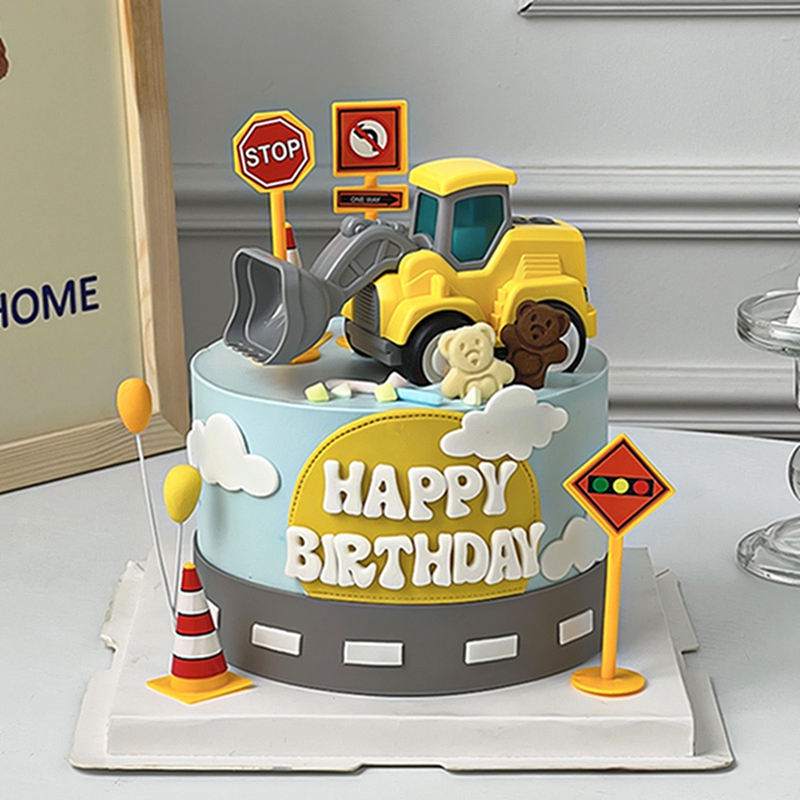 Adornos para tarta de construc - Kids Outdoor Excavator reseña y precio