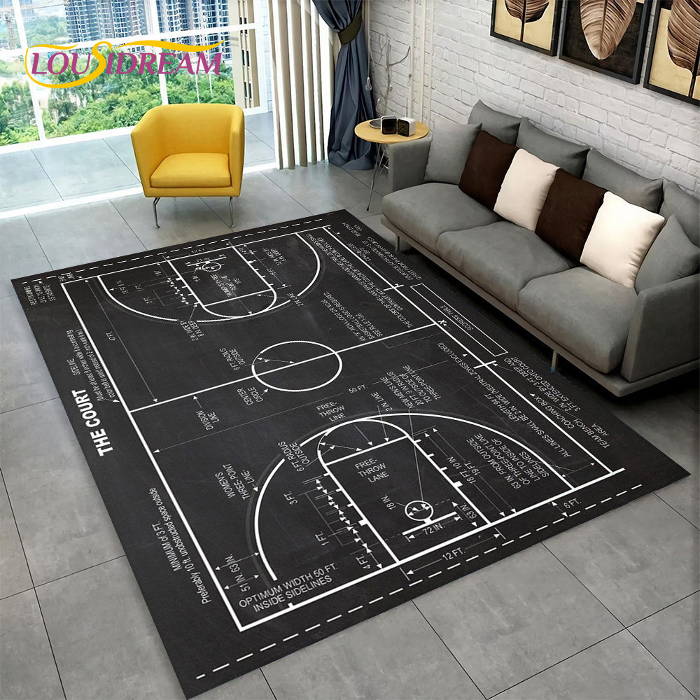 Alfombra grande de baloncesto  - Kids Outdoor Flooring reseña y precio
