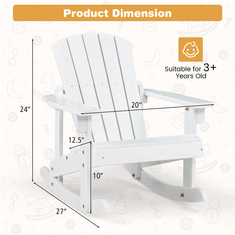 Silla Mecedora Adirondack de M - Kids Outdoor Adirondack Chair reseña y precio