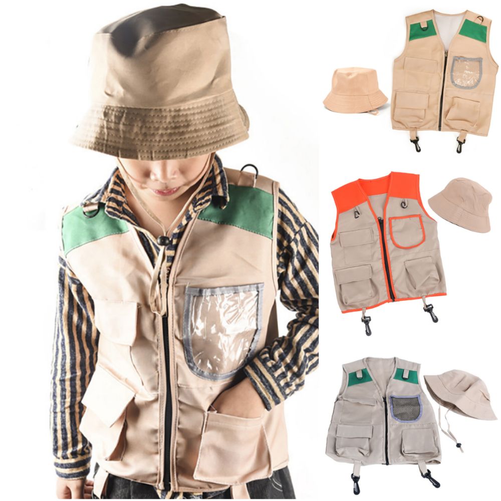 Chaleco y sombrero de explorad - Kids Outdoor Adventure Kit reseña y precio