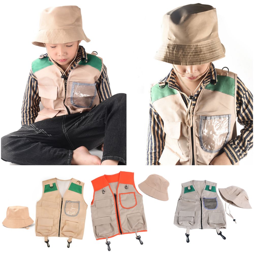 Chaleco y sombrero de explorad - Kids Outdoor Adventure Kit reseña y precio